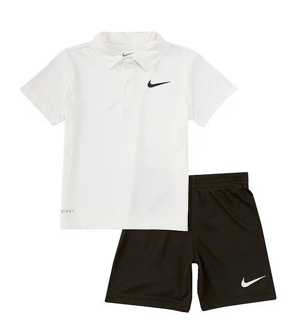 Little Boys Short Sleeve Polo Shirt & Coordinating Shorts Set