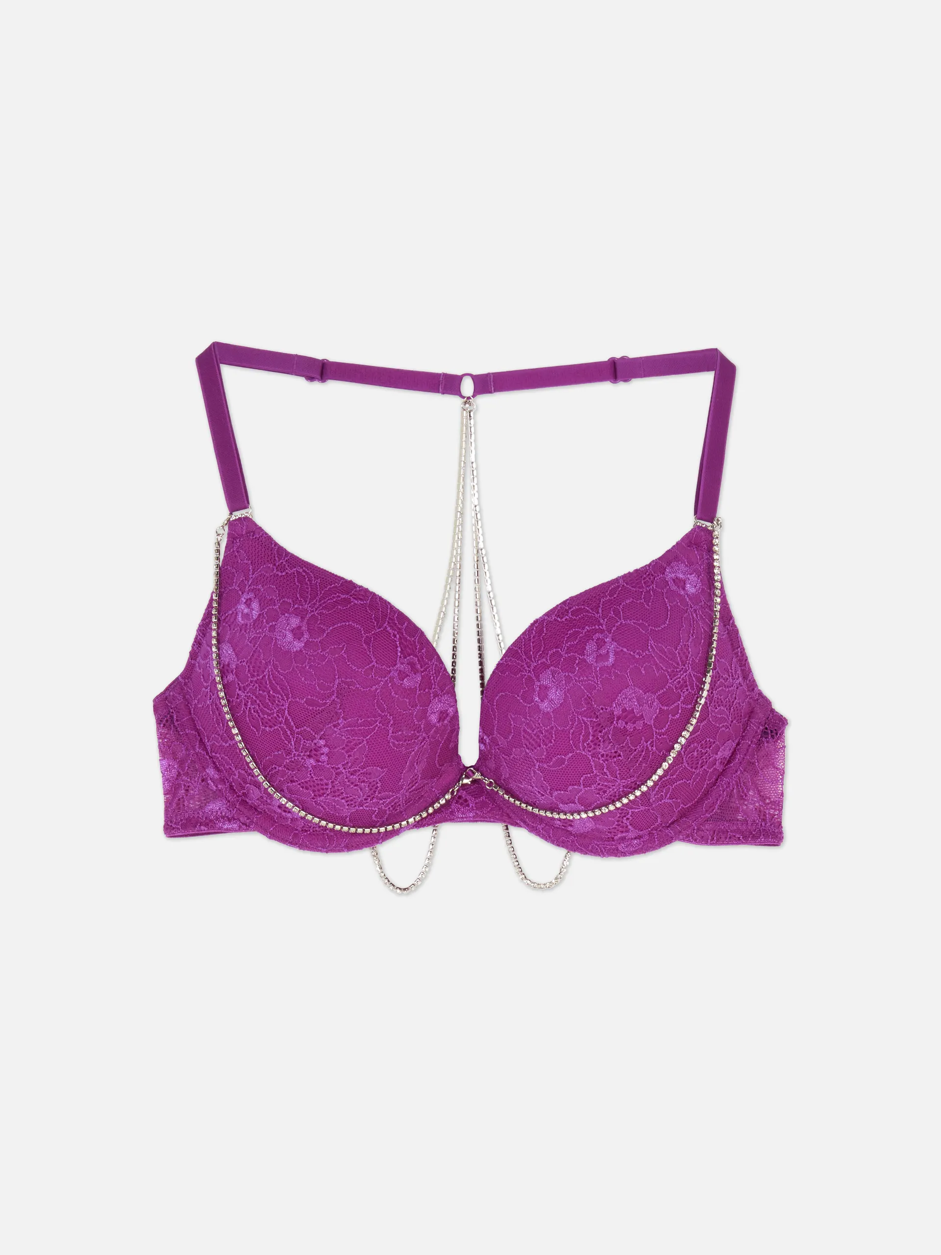 Sutiã almofadado corrente brilhantes