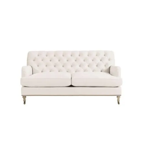 Maggie Apartment Sofa with Brass Nailheads