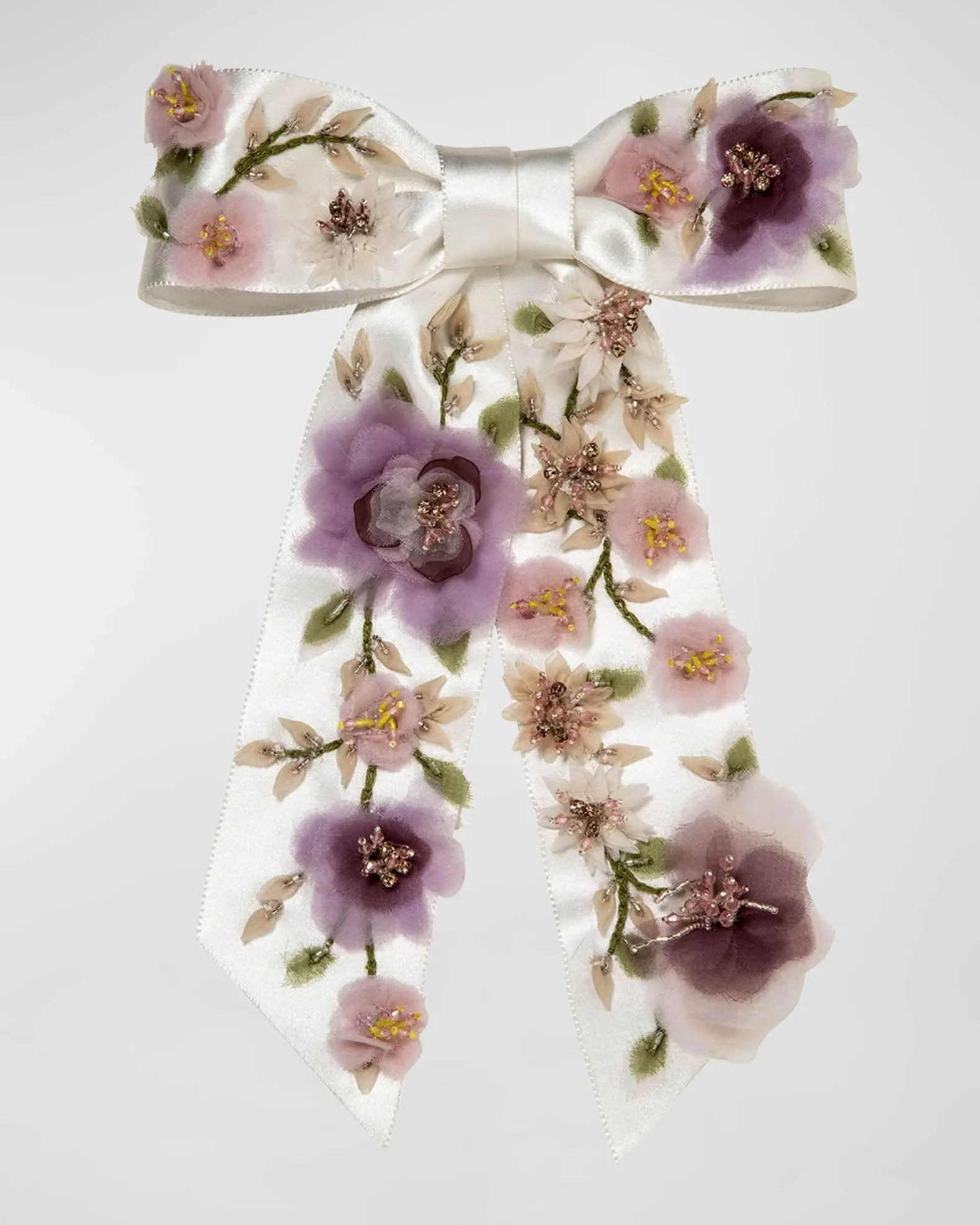 Krista Floral Bow Barrette