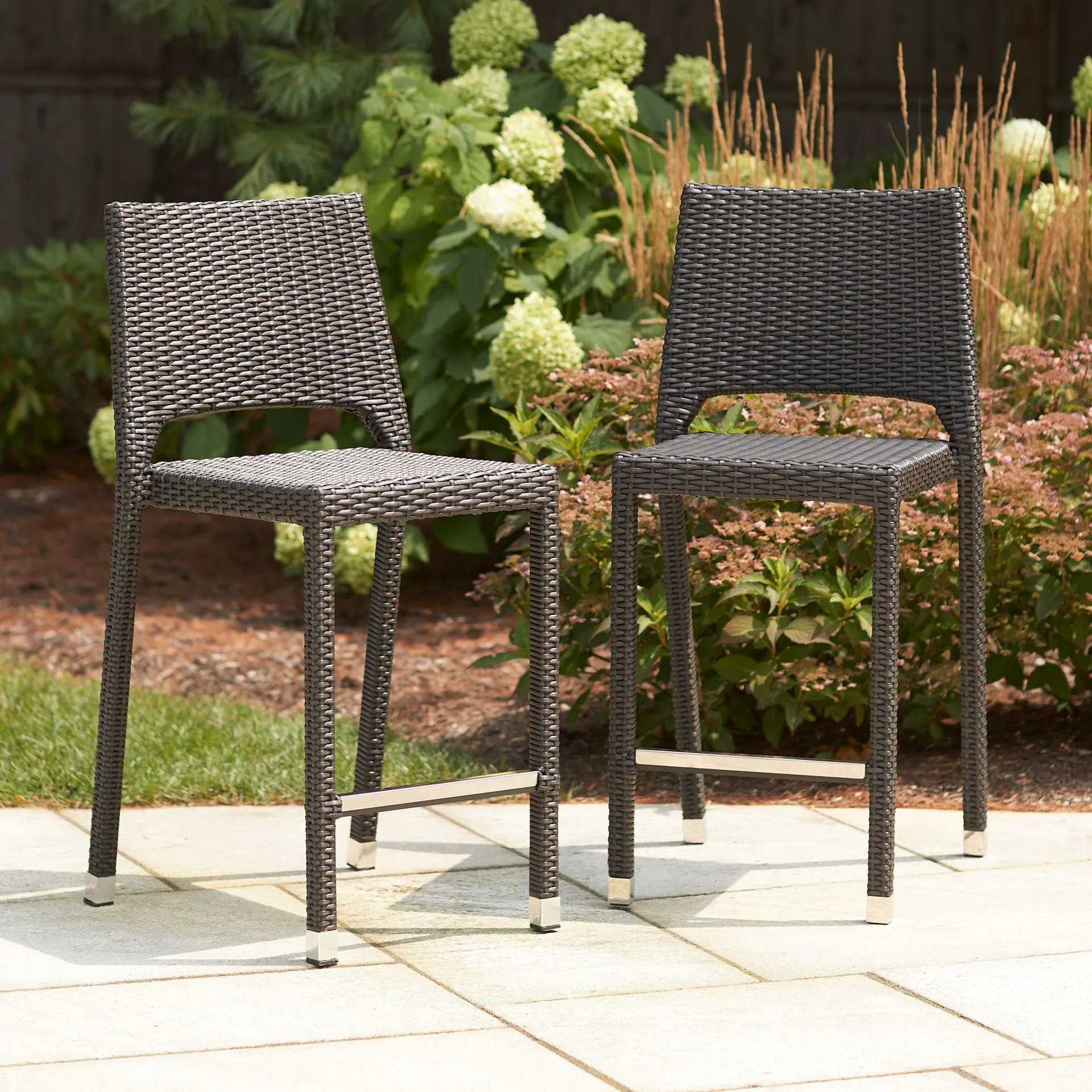 2-Pk. Wicker Bar Height Chairs