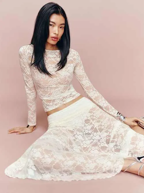 Adriano Lace Knit Top