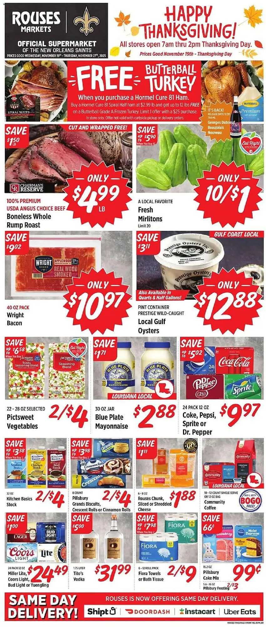 Weekly ad Rouses weekly ad from November 19 to November 28 2025 - Page 1