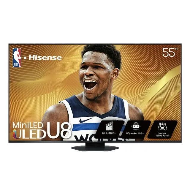 Hisense 55" Class U8 Series Mini-LED ULED 4K UHD Google Smart TV (55U8QG, 2025 Model)