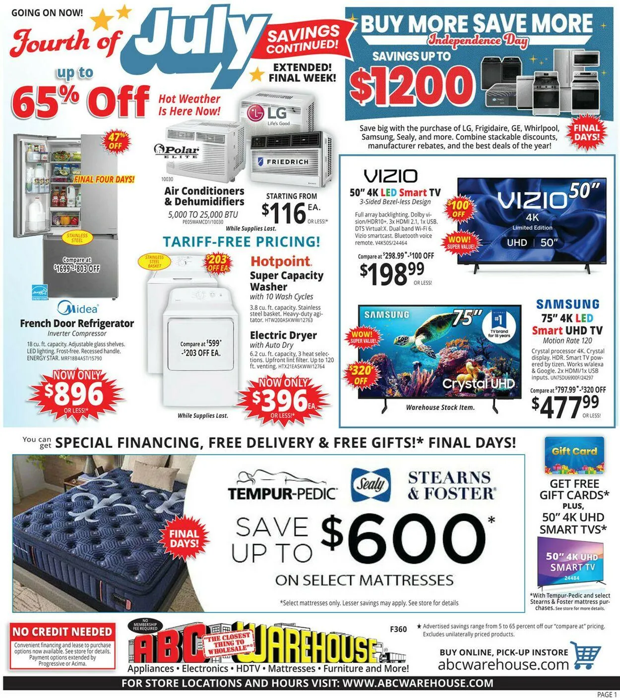 Weekly ad ABC Warehouse Current weekly ad from July 6 to July 12 2025 - Page 1