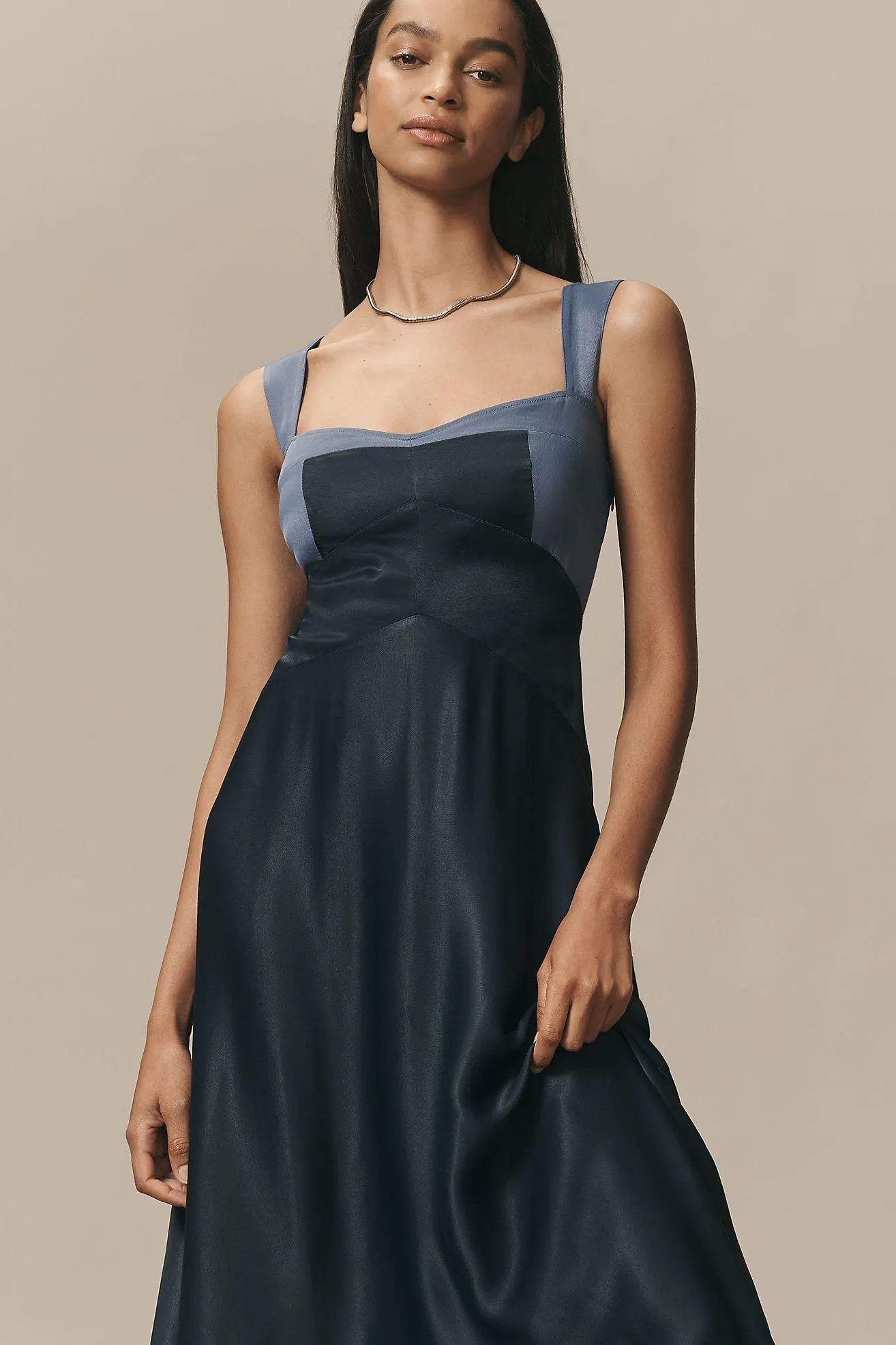 The Jocelyn Sleeveless Slip Midi Dress by Maeve