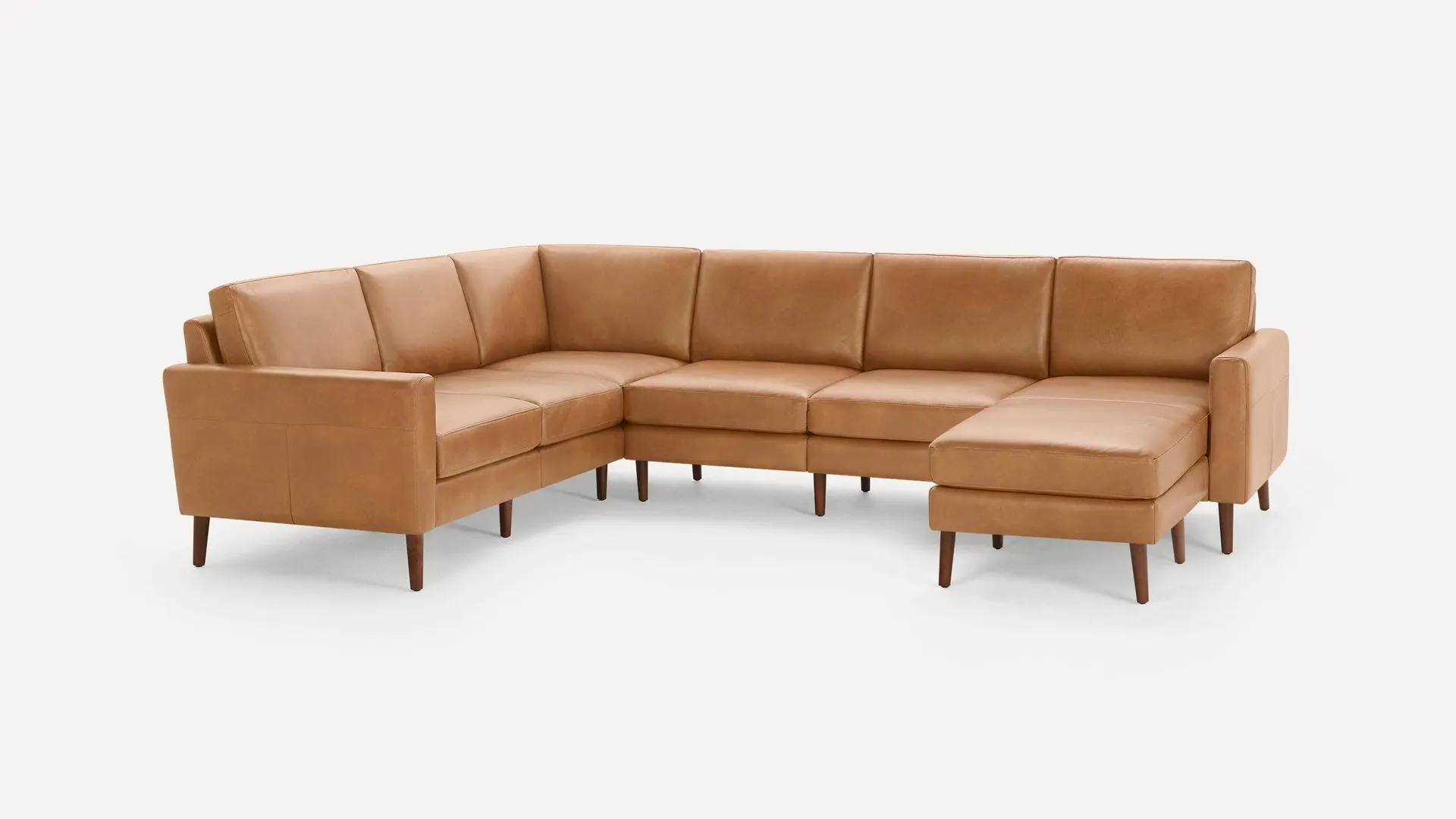 Nomad Leather 6-Seat Corner Sectional with Chaise