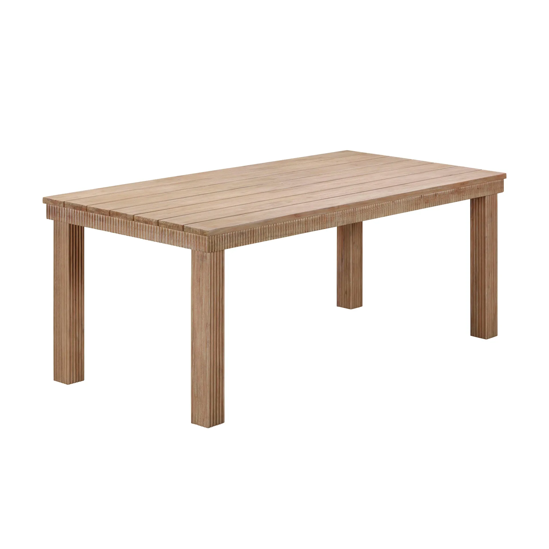 Cassie Natural Outdoor Rectangular Dining Table (75"-108")