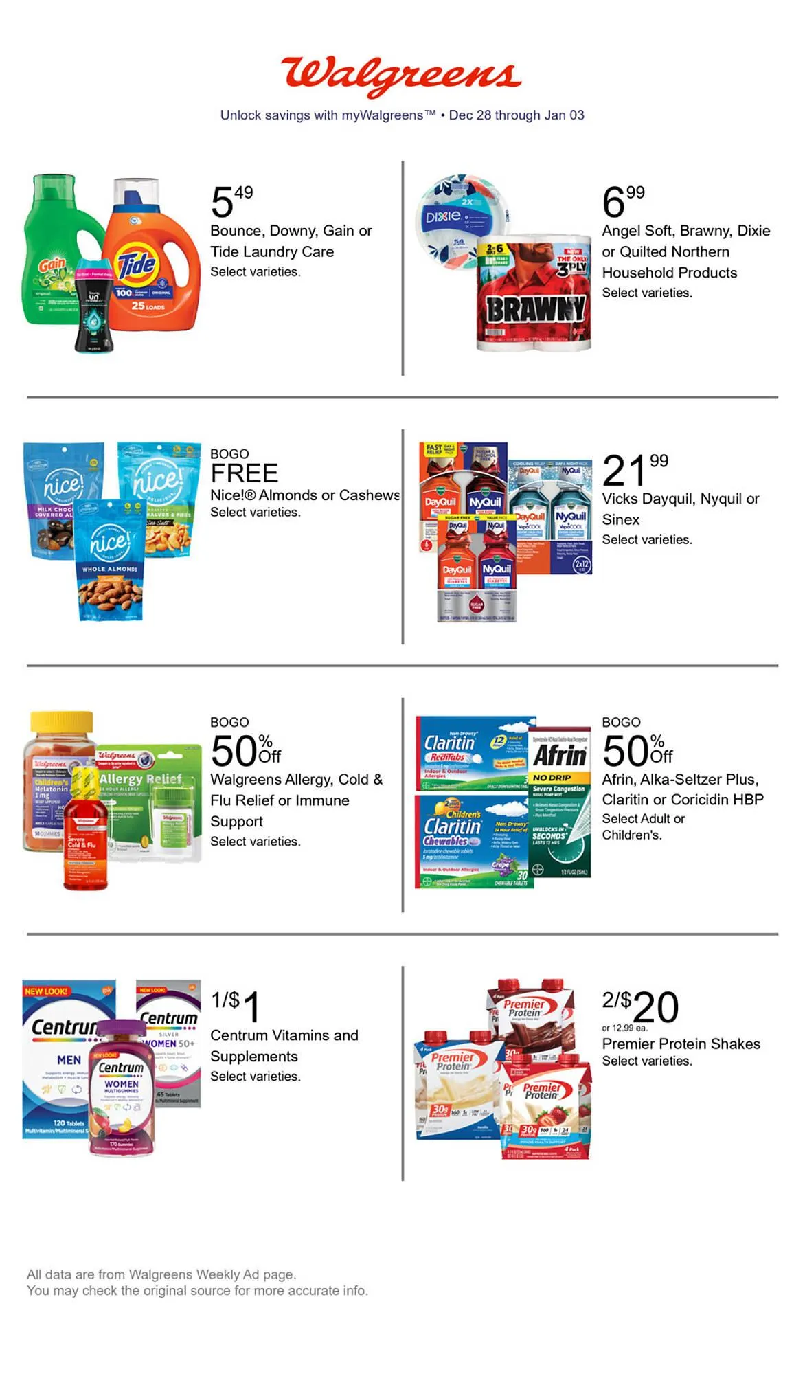 Weekly ad Walgreens weekly ad from December 28 to January 3 2026 - Page 1