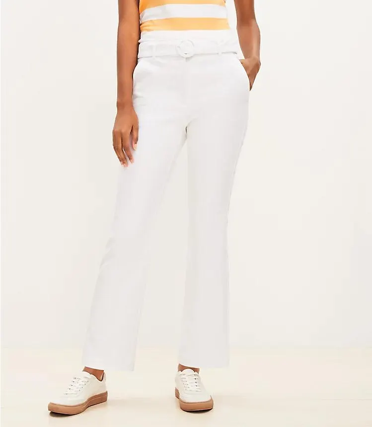 Belted Sutton Kick Crop Pants