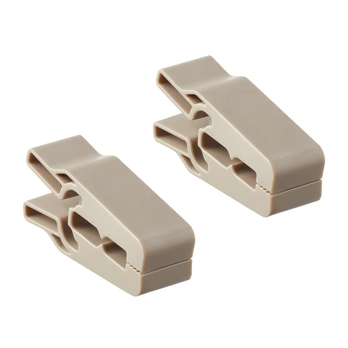 The Container Store Pant/Skirt Hanger Clip Taupe Pkg/10