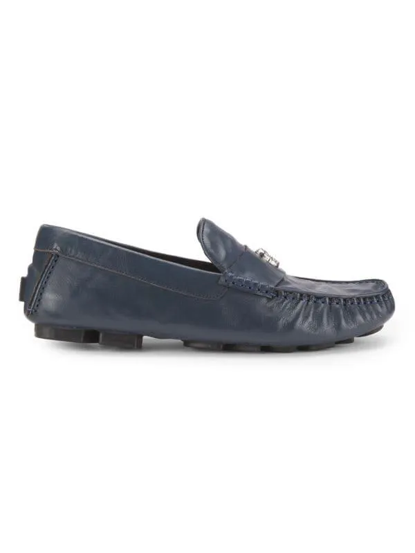 Serape Leather Driving Loafers