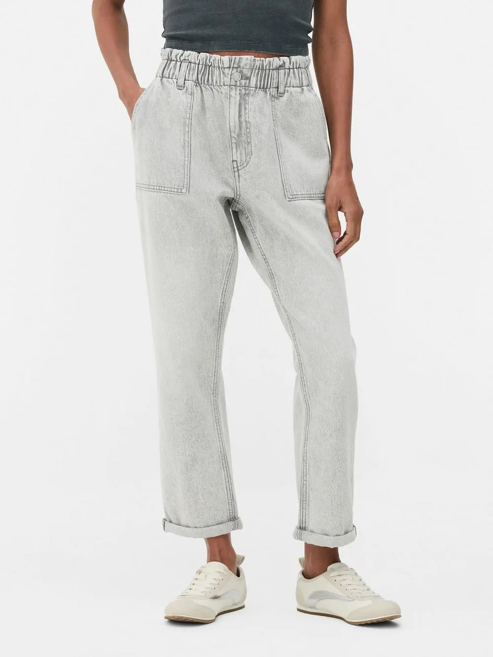 Paperbag Waist Cotton Trousers