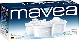 MAVEA Maxtra Replacement Filter for MAVEA Water Filtration Pitcher, 3-Pack, White