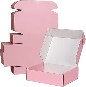 30 Pack 7x5x2 Inch Pink Shipping Boxes for Small Business, Small Mailing Boxes for Shipping Packaging