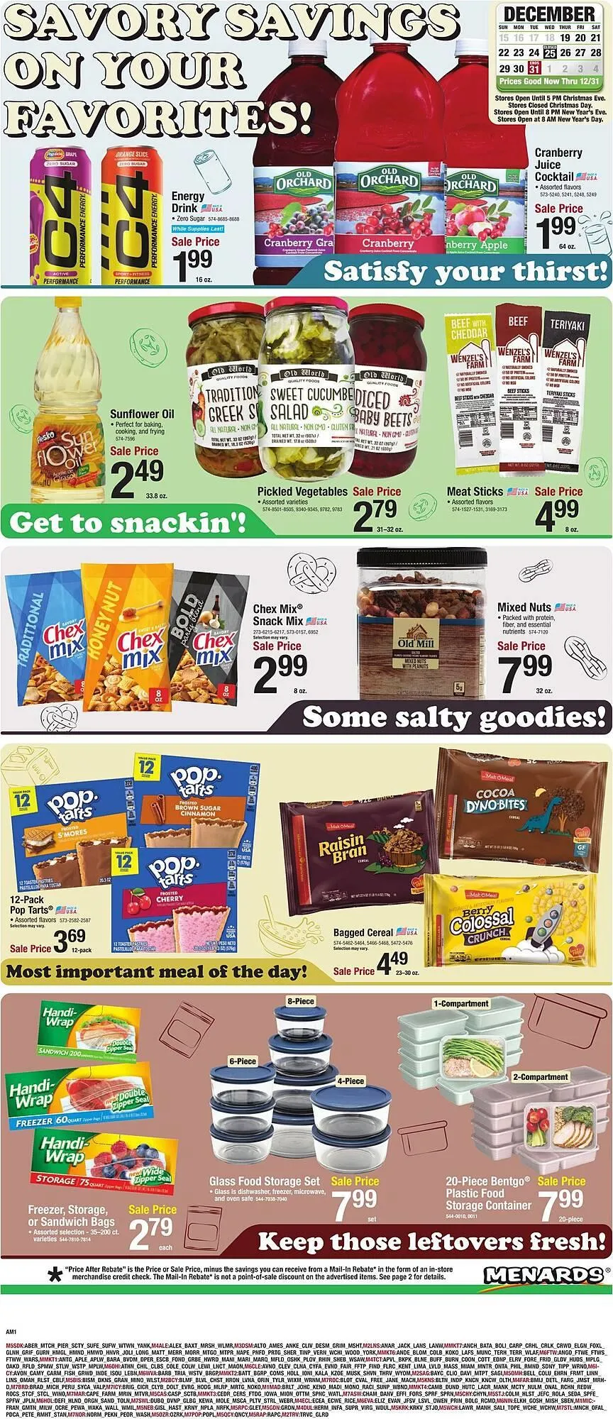 Weekly ad Menards Weekly Ad from December 18 to December 31 2024 - Page 1