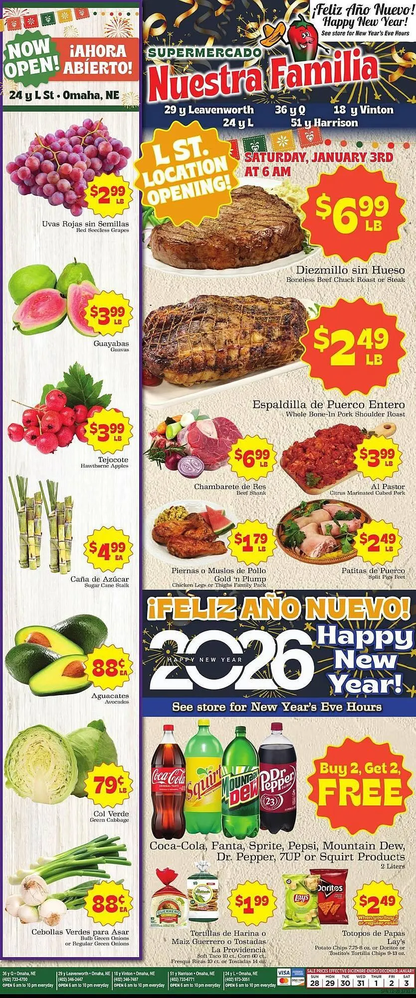 Weekly ad Supermercado Nuestra Familia weekly ad from December 28 to January 3 2026 - Page 1