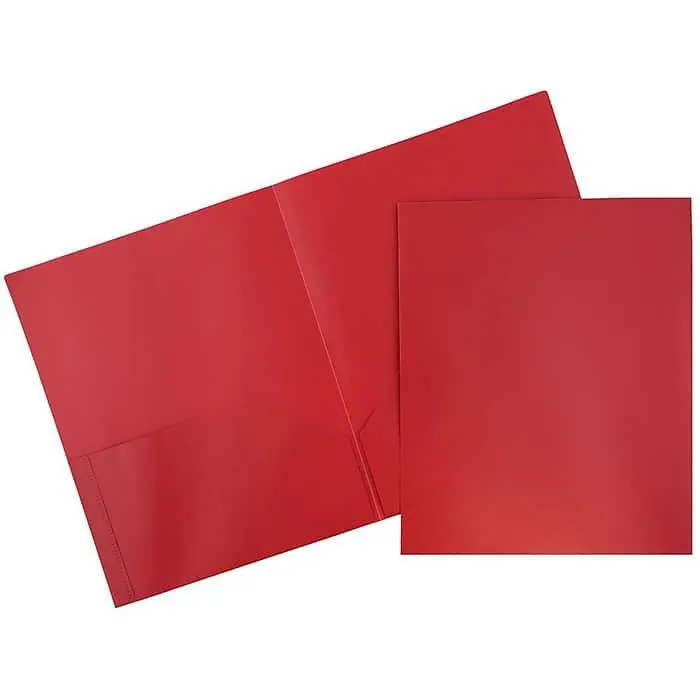 JAM Paper POP 2-Pocket Plastic Presentation Folder,