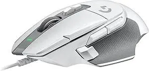 Logitech G502 X Wired Gaming Mouse - LIGHTFORCE hybrid optical-mechanical primary switches, HERO 25K gaming sensor, compatible with PC - macOS/Windows - White (Renewed)