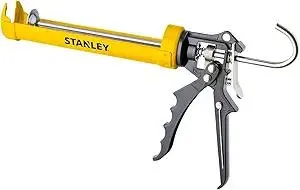 Stanley Professional Caulking Gun - 10 Oz Silicone Sealant Gun with 2000N Pushing Power, No Drip Function, Steel Carriage & Aluminum Swivel Handle Sealant Gun | 18:1 Thrust Ratio, 1 Pack