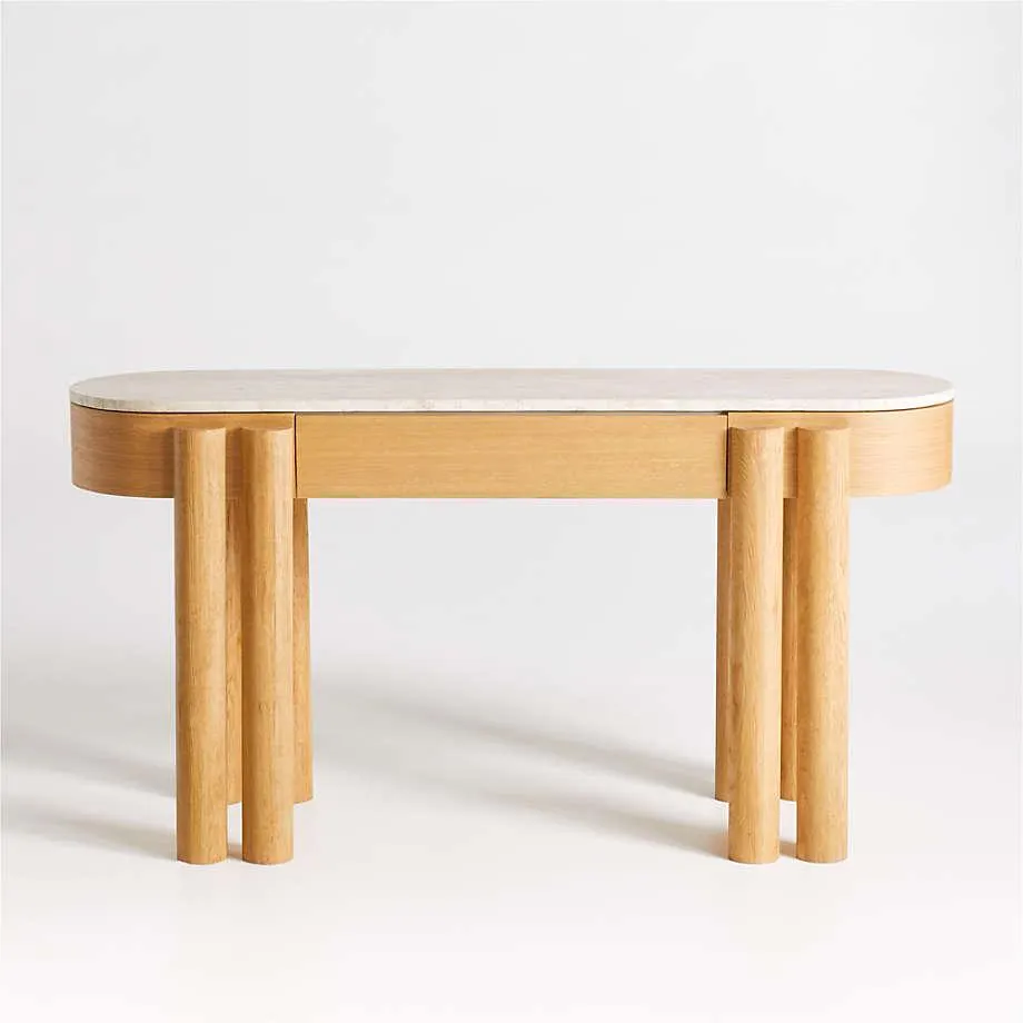 Oasis Oval Wood Console Table