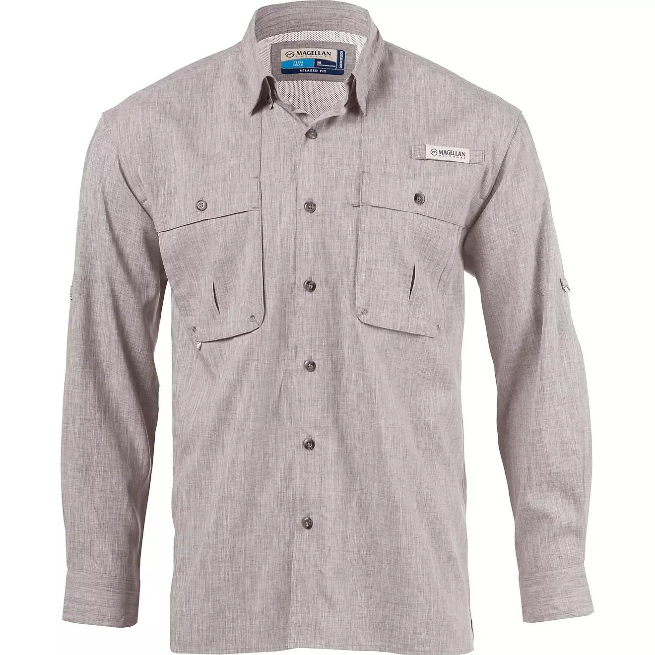 Magellan Outdoors Men's Aransas Pass Heather Long Sleeve Fishing Shirt