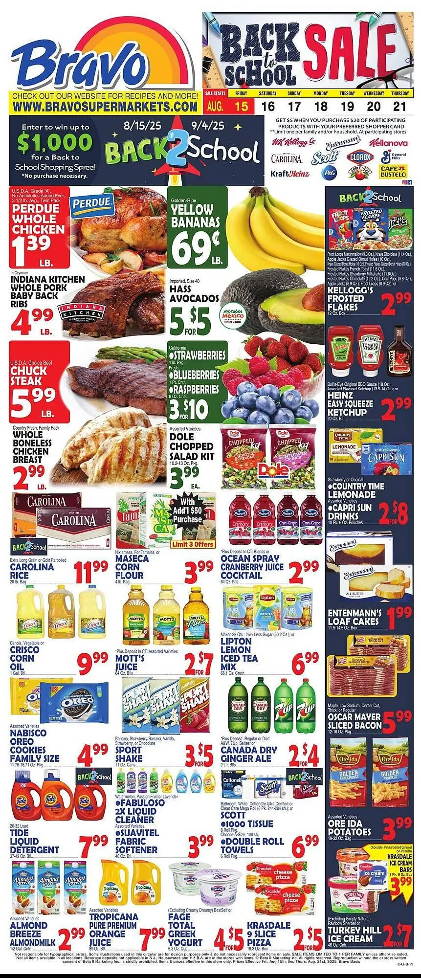 Weekly ad Bravo Supermarkets Weekly Ad from August 15 to August 21 2025 - Page 1