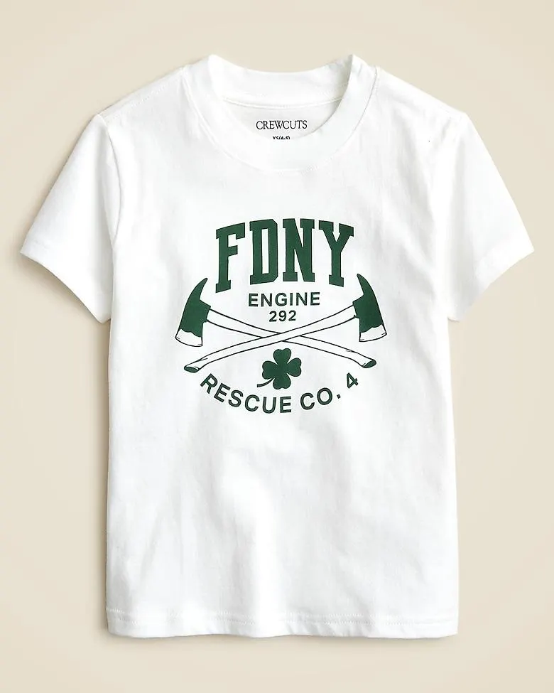 Limited-edition kids' FDNY® short-sleeve shamrock graphic T-shirt