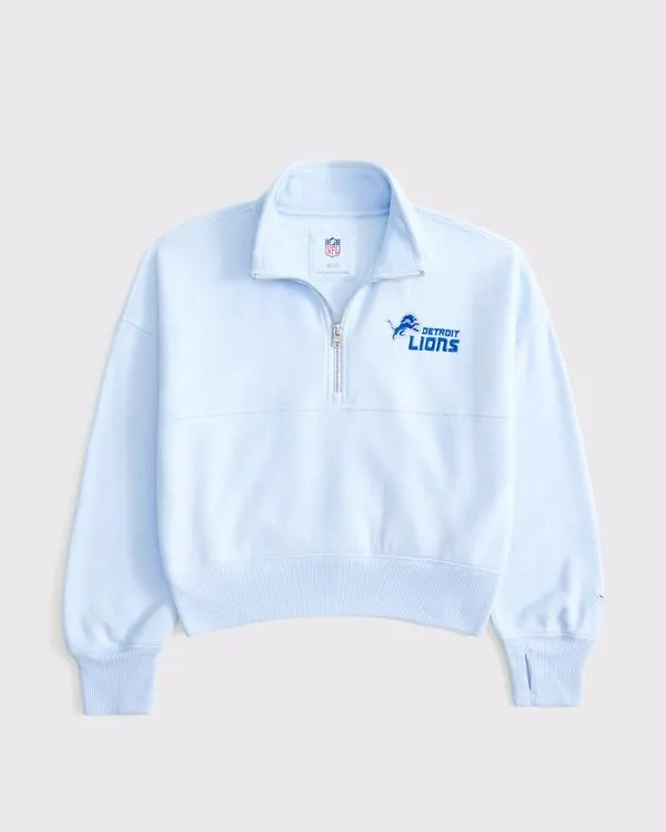 detroit lions quarter-zip sweatshirt