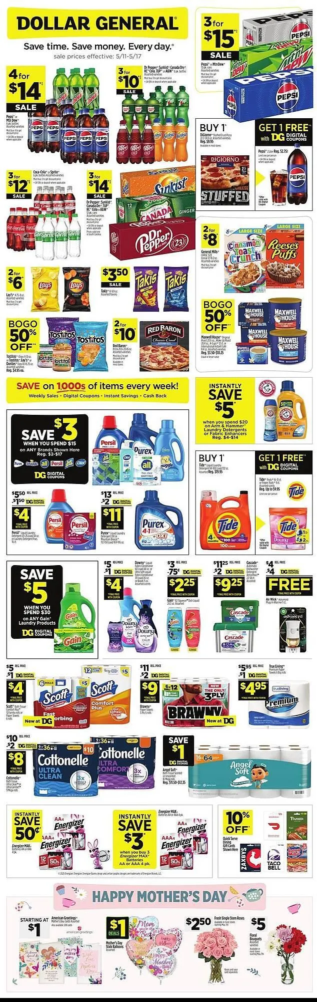 Weekly ad Dollar General Weekly Ad from May 11 to May 17 2025 - Page 1
