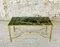 Mid-Century Green Marble and Brass Coffee Table, 1960s