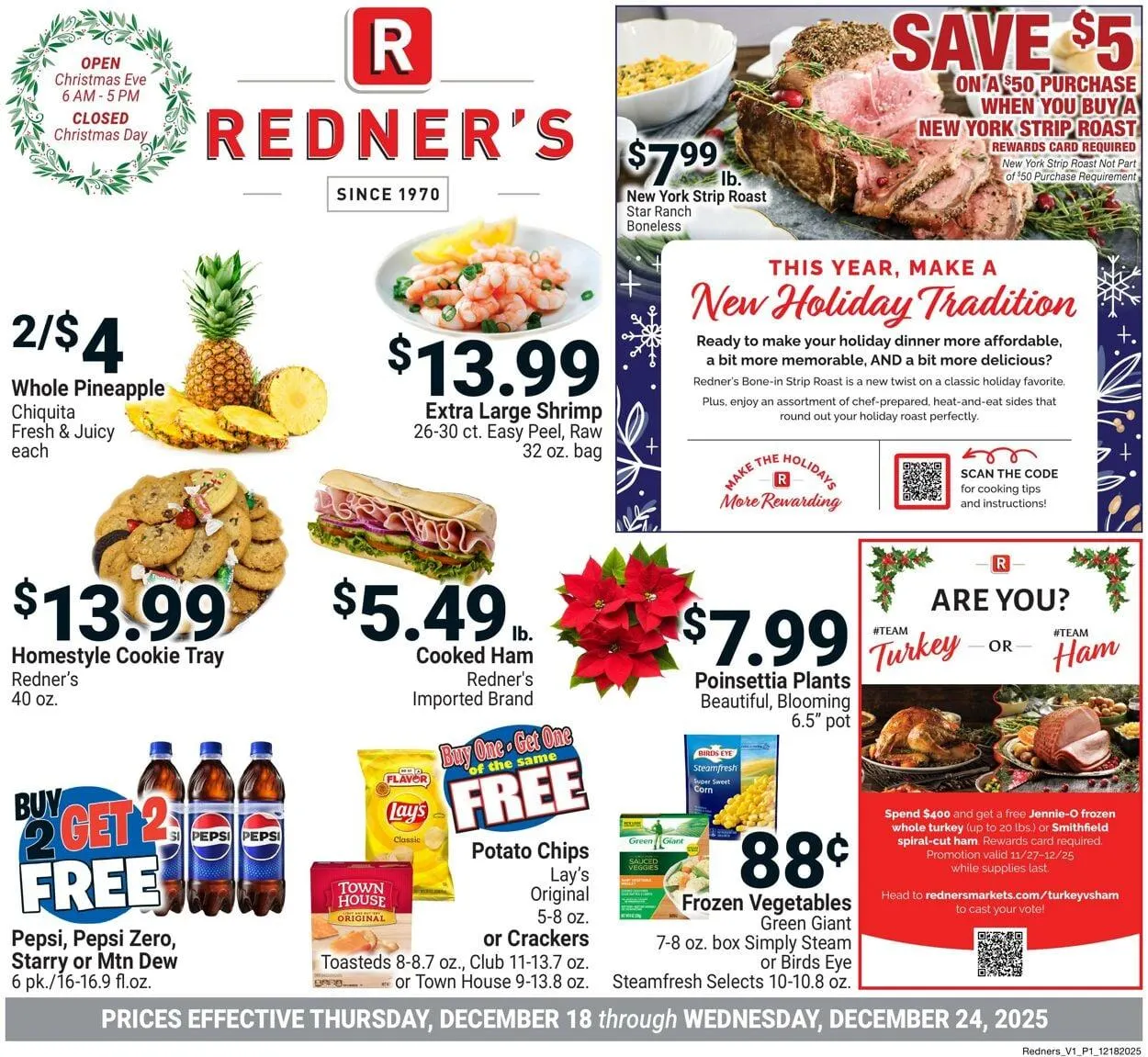 Weekly ad Redner’s Warehouse Market Current weekly ad from December 18 to December 24 2025 - Page 1