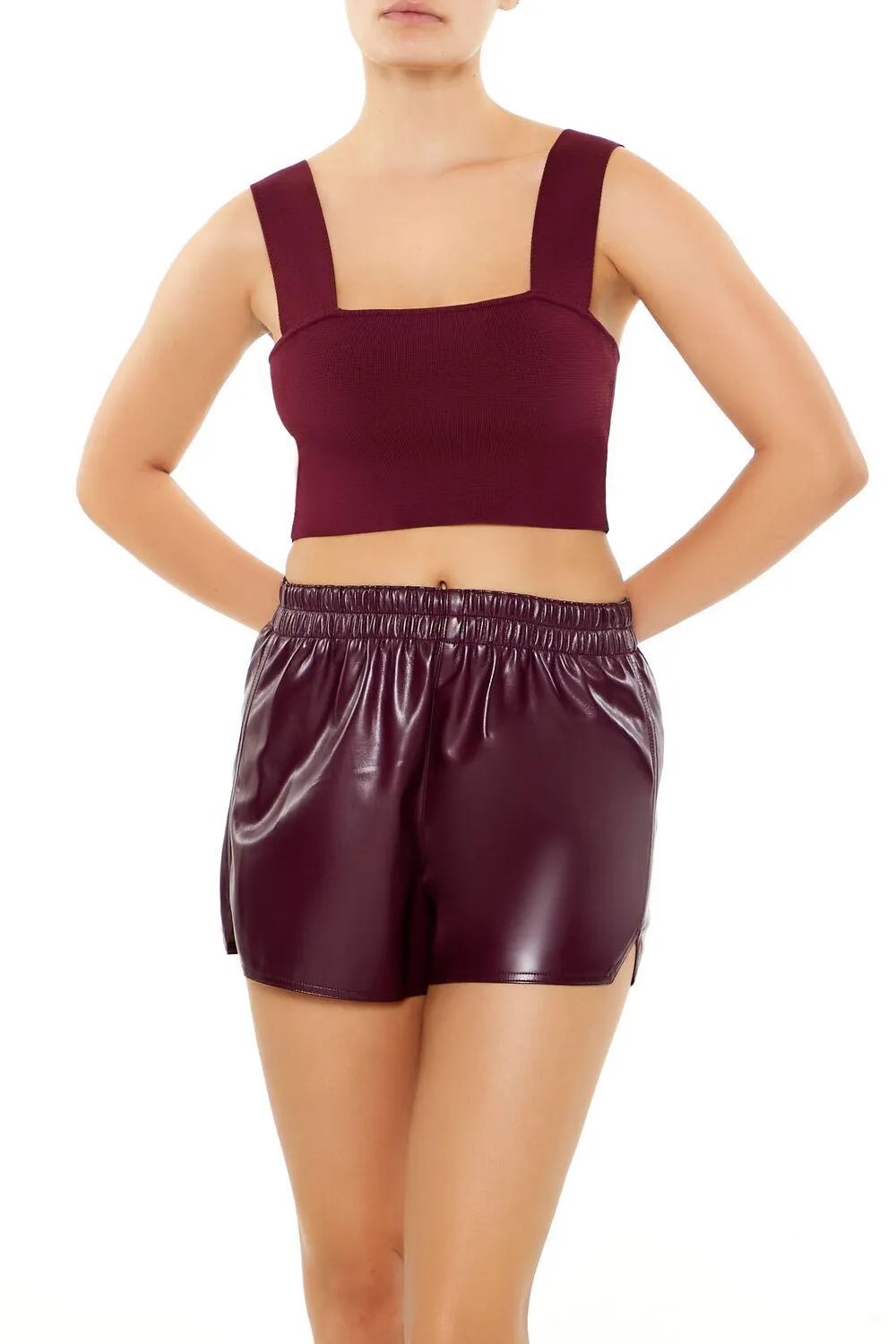 Sweater-Knit Crop Top