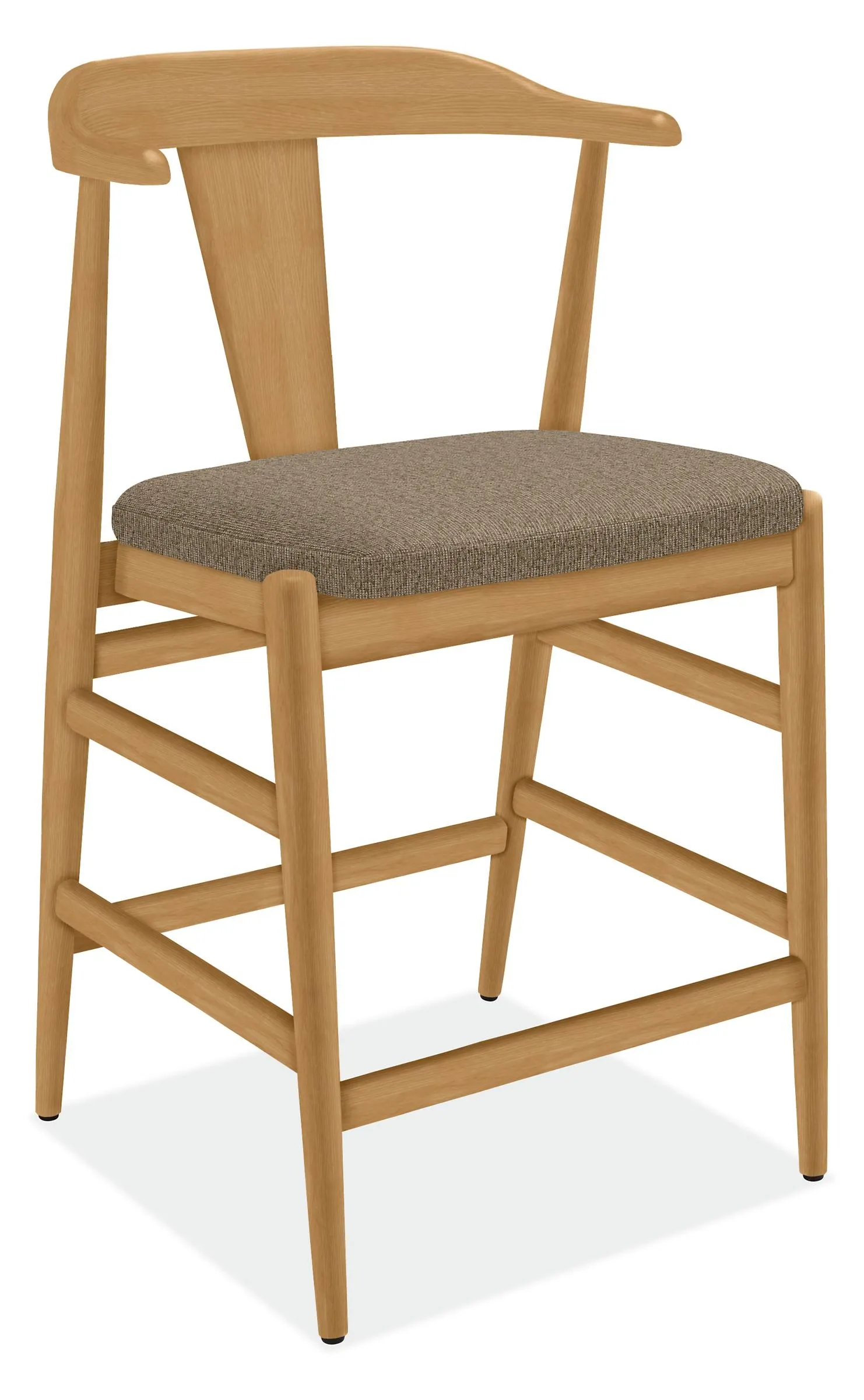 Evan Counter Stool in Conley Mink with White Oak Frame