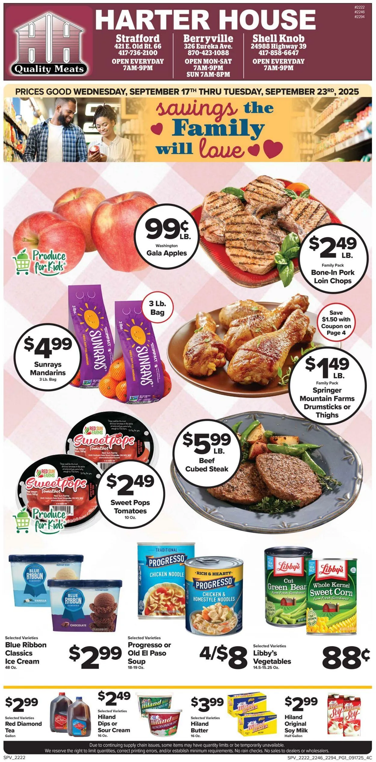 Weekly ad Harter House - Berryville, AR from September 17 to September 23 2025 - Page 1