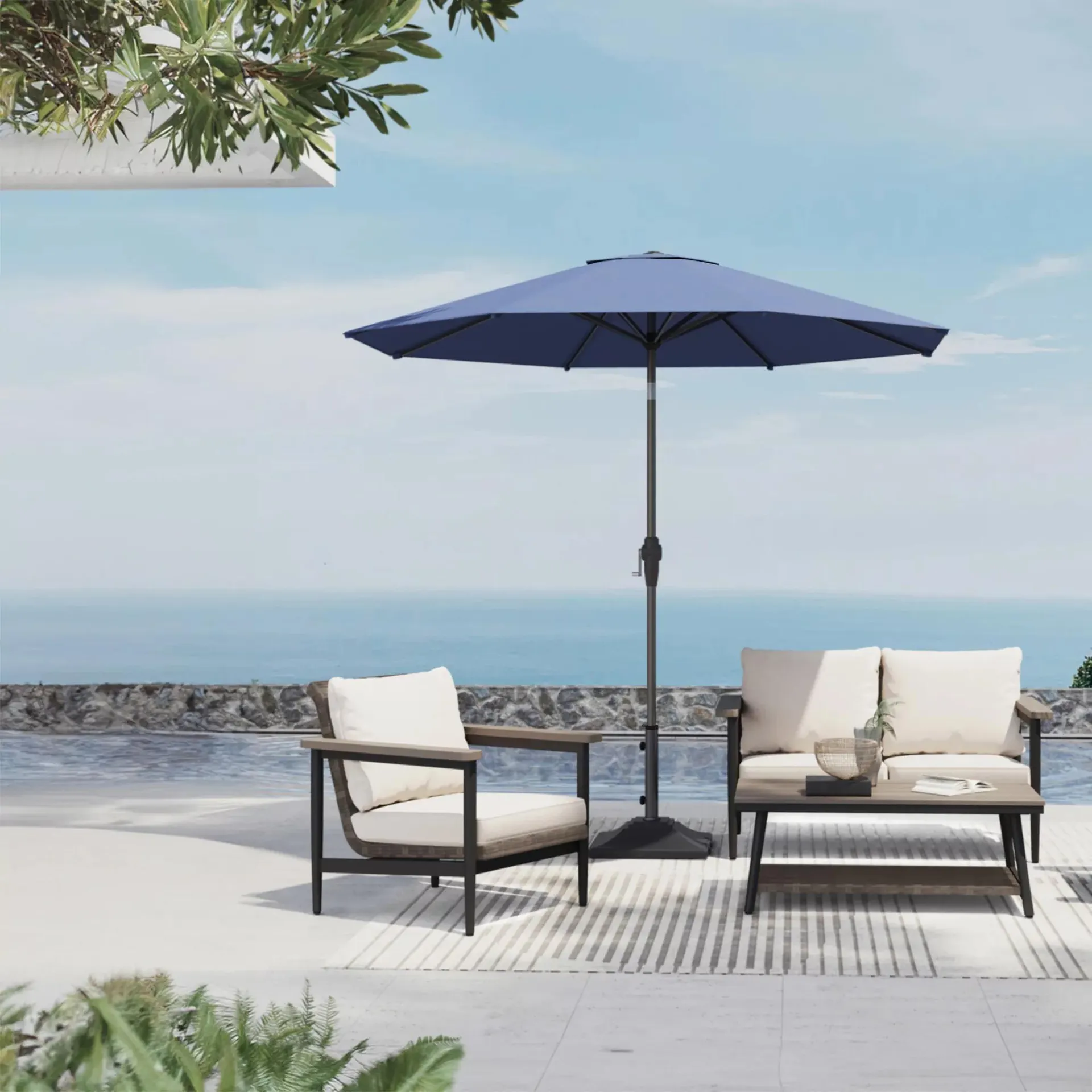 9' Market Umbrella by Villa By Sunvilla