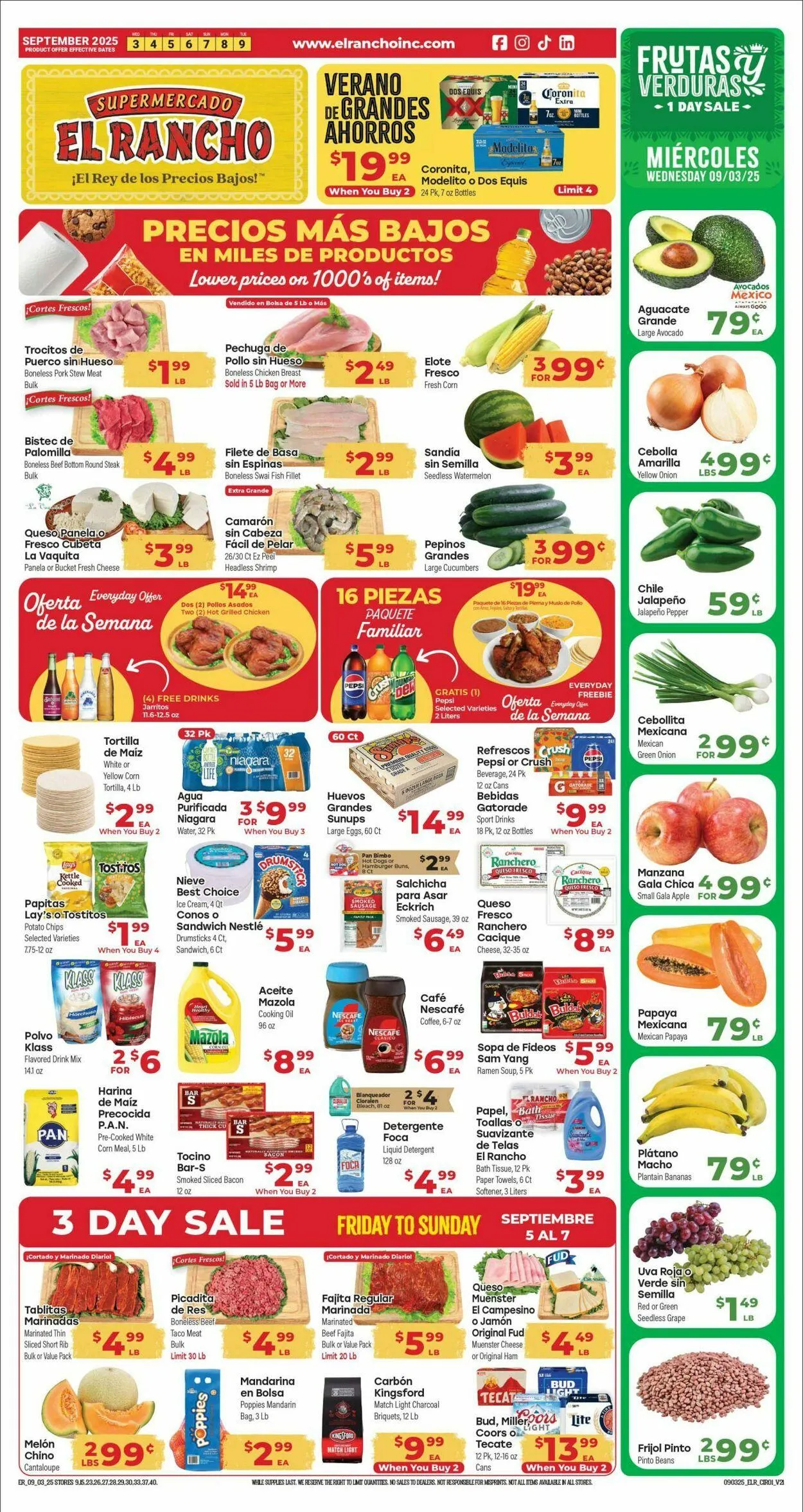 Weekly ad El Rancho from September 3 to September 9 2025 - Page 1