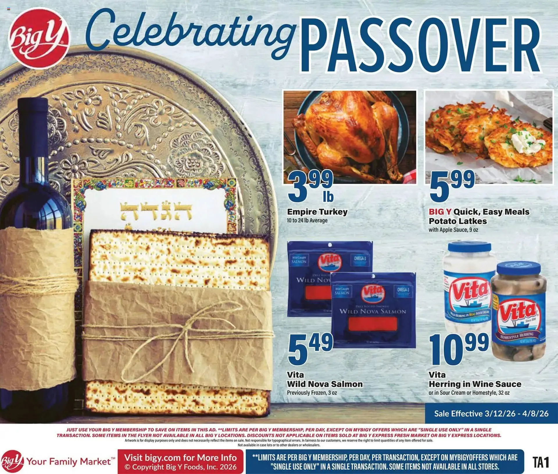 Weekly ad Big Y flyer from March 12 to April 9 2026 - Page 1