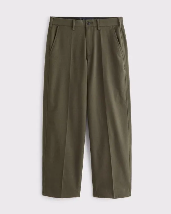 Brushed Woven Baggy Trouser