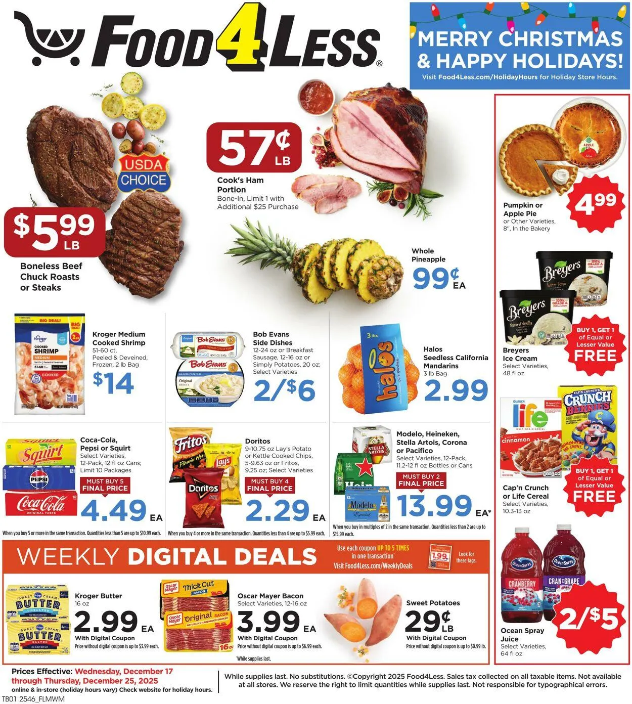 Weekly ad Food 4 Less from December 17 to December 25 2025 - Page 1