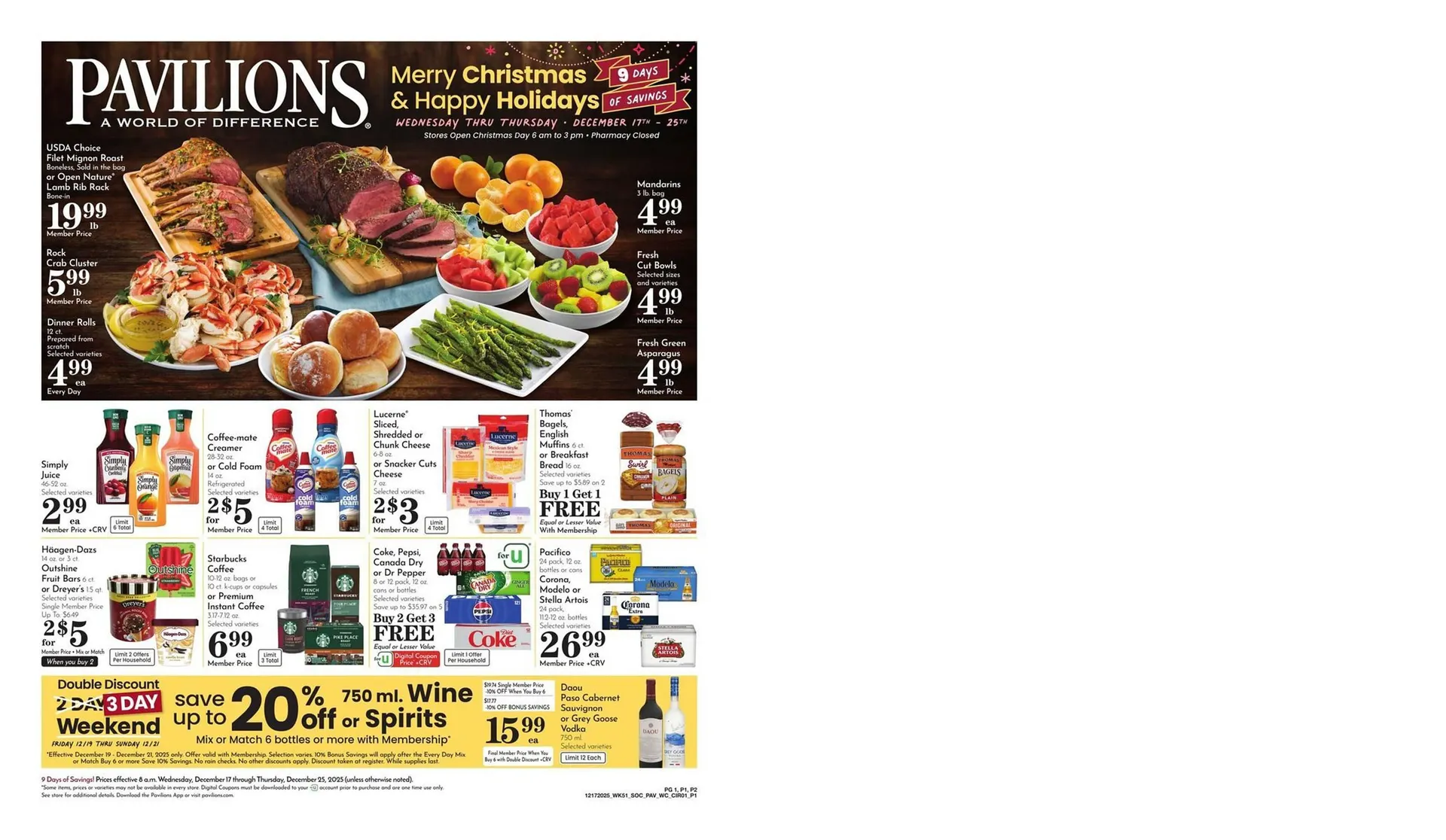 Weekly ad Pavilions weekly ad from December 17 to December 25 2025 - Page 1
