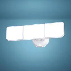 Patriot Lighting® White Tri-Head LED Outdoor Security Flood Light