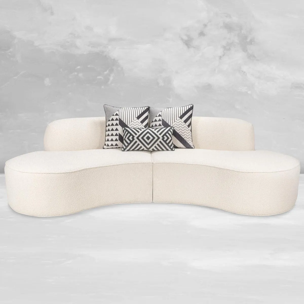 Sag Harbor Sectional in Cream Boucle