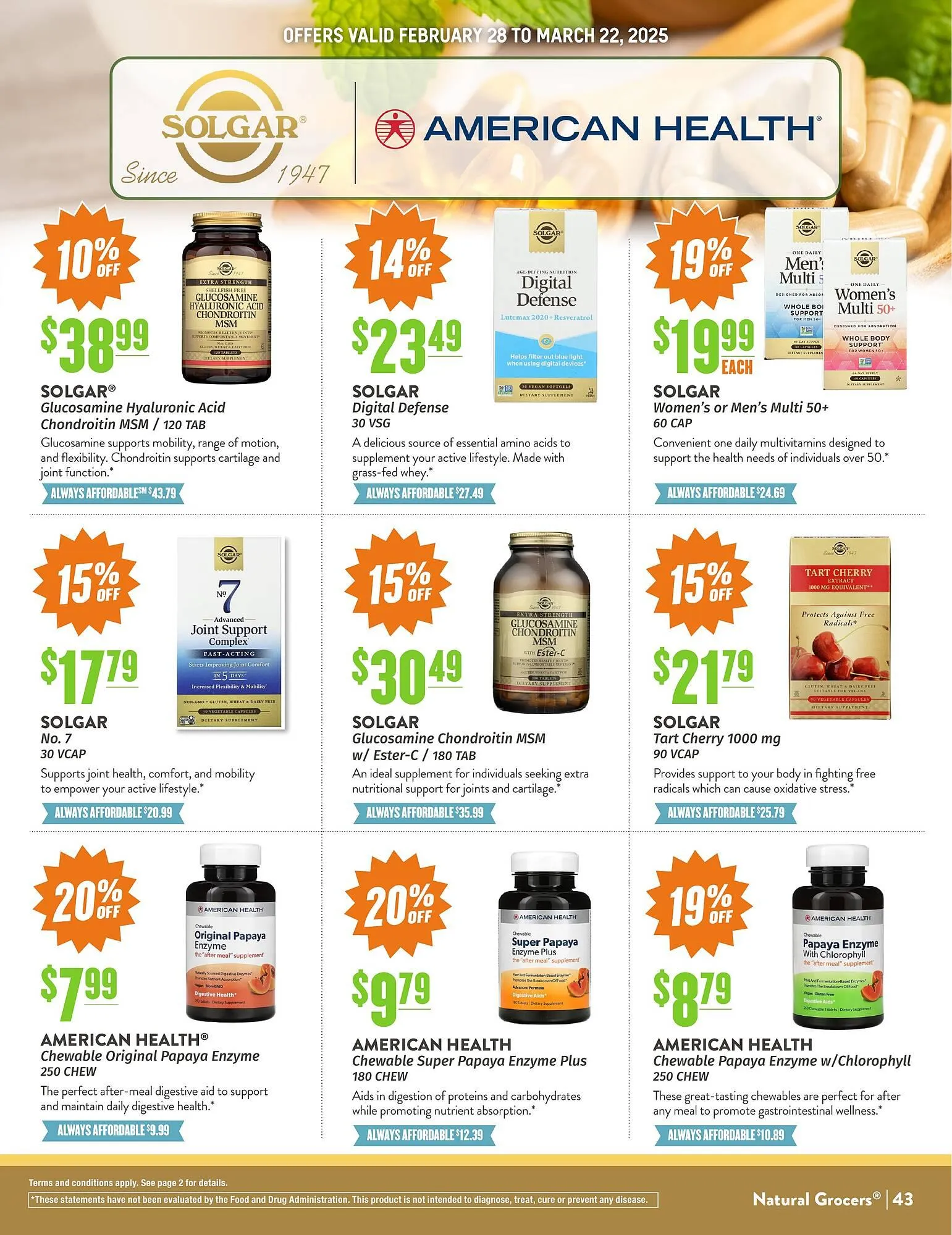 Weekly ad Natural Grocers ad from February 28 to March 22 2025 - Page 43