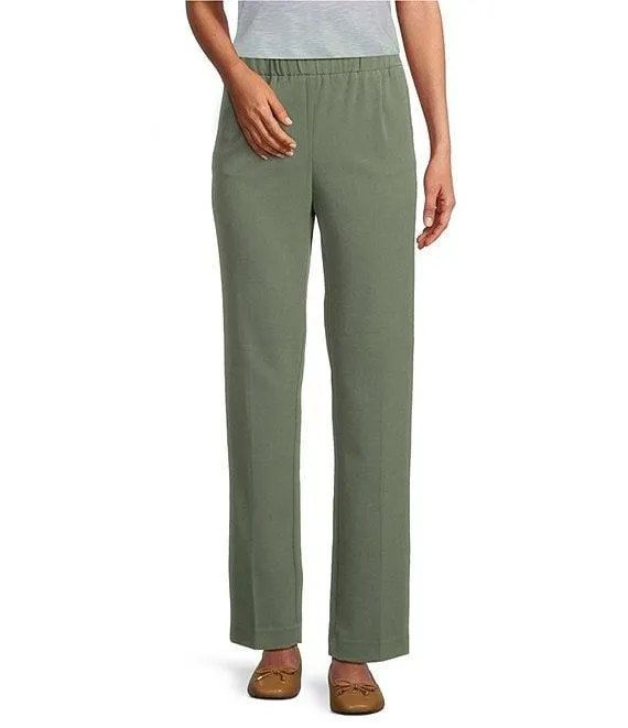 Petite Size City Stretch Straight Leg Pull-On Pants