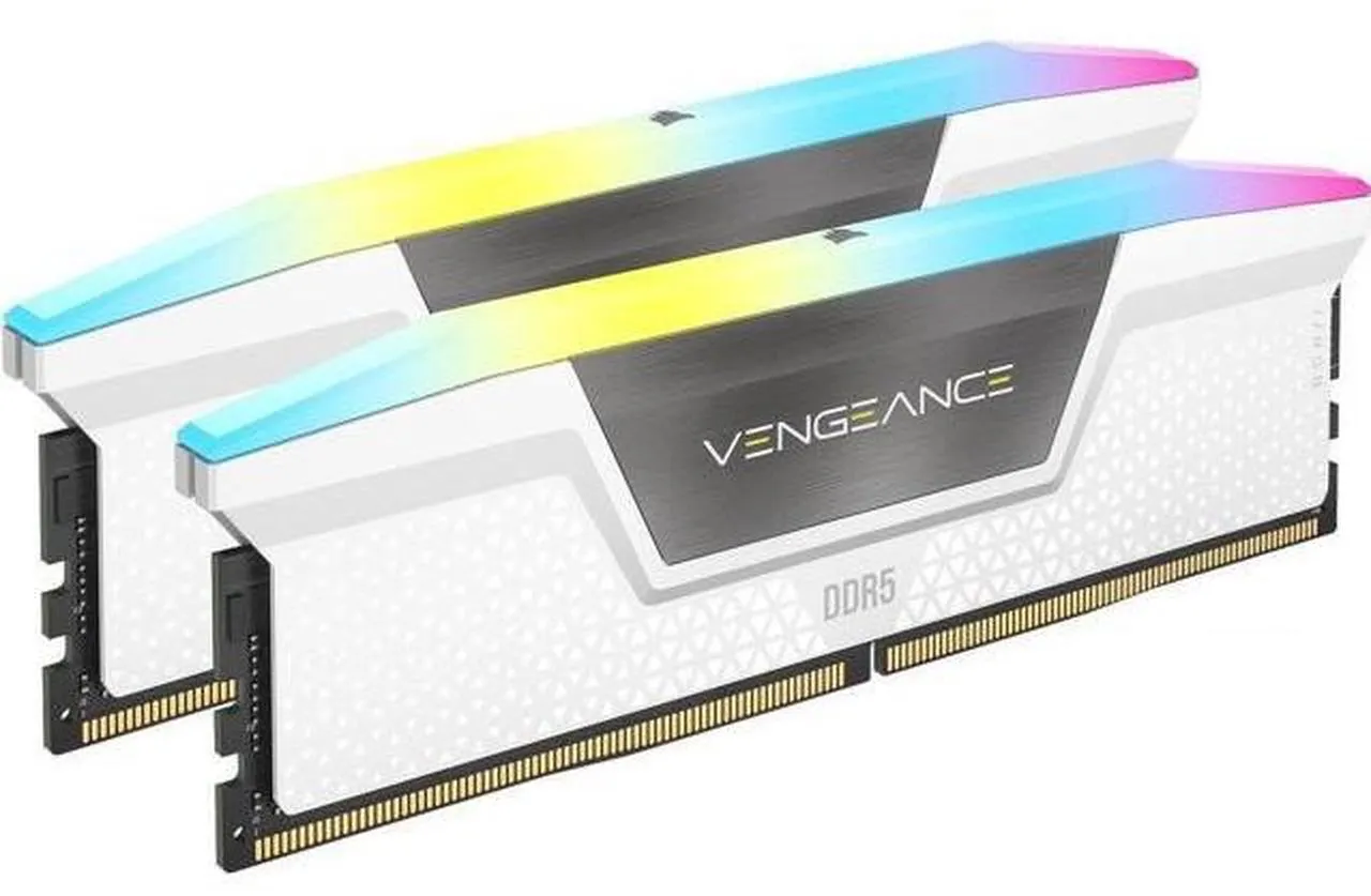 CORSAIR Vengeance RGB 32GB (2 x 16GB) 288-Pin PC RAM DDR5 6000 (PC5 48000) Desktop Memory Model CMH32GX5M2E6000C36W