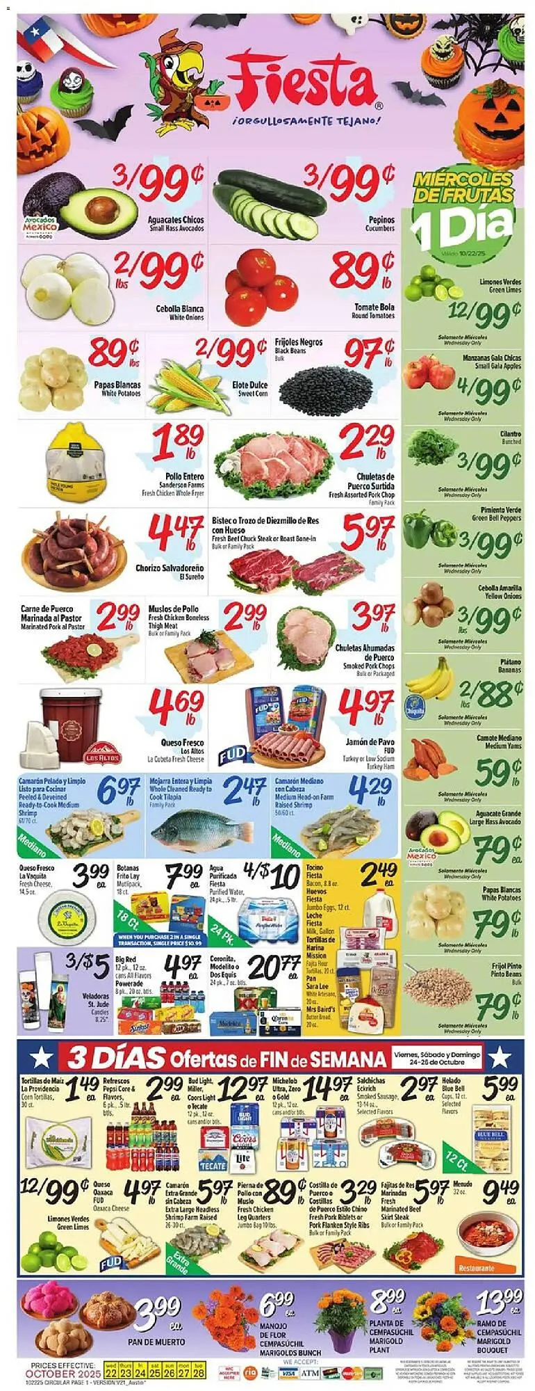 Weekly ad Fiesta Mart weekly ad from October 22 to October 28 2025 - Page 1