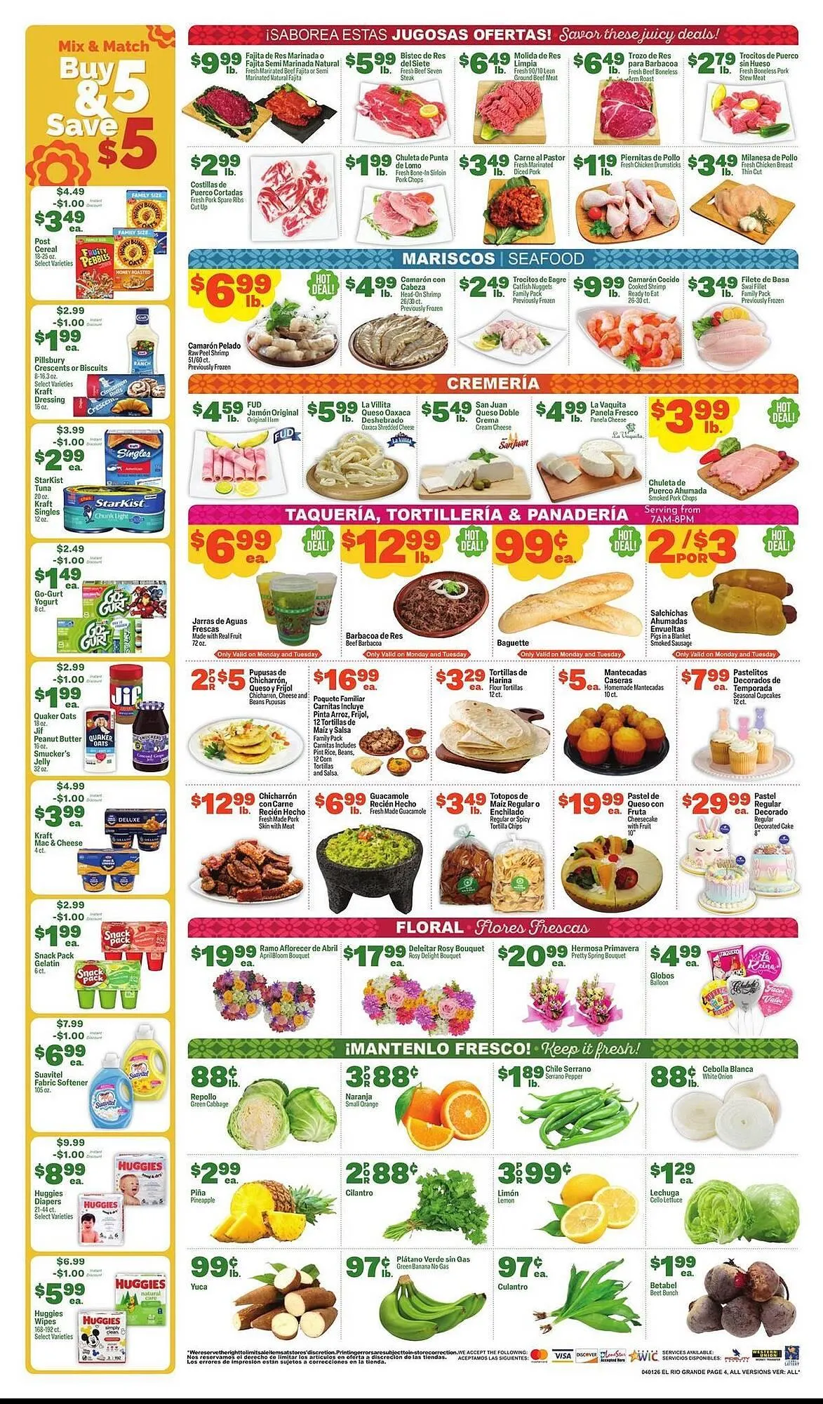 Weekly promotion El Rio Grande weekly ad spanning from April 1 to April 7 2026 - Page 3 for Catalogue 365