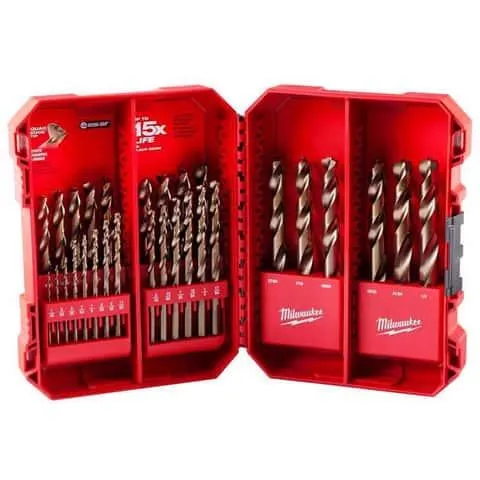 Milwaukee Red Helix 7.75 in. L Cobalt Colbalt Drill Bit Set 3-Flat Shank 29 pc