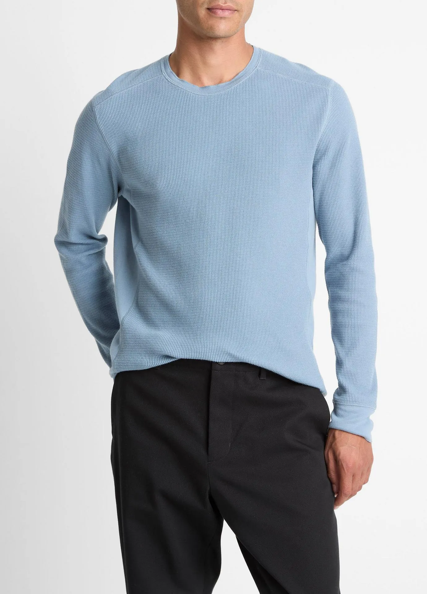 Pima Cotton-Blend Thermal Long-Sleeve T-Shirt